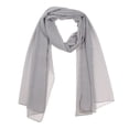 thumbnail image 2 of Bufanda Hijab Maxi Hugo Chiffon Islámico Musulmán Blanco Gris, 2 of 8