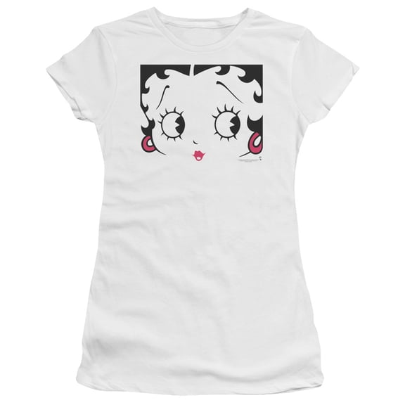 Betty Boop - Close Up - Juniors Teen Girls Cap Sleeve Shirt - Small