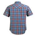 thumbnail image 5 of Coevals Club Mens Pearl Snap Plaid Western Cowboy Button Up Short Sleeve Shirts Red Blue White 32 3X-Large, 5 of 7