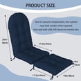 thumbnail image 2 of HONEY HOME Outdoor Adirondack Chair Cushions, 44x19x4 inch Waterproof Rocking Chair Cushion and 17x19 Ottoman pad for Patio, Garden, 2 of 7