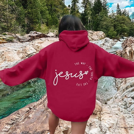 XINXIAOO Womens Hoodies Christian Sweatshirt Oversized Graphic Hoodies for Women Womens Hoodies Pullover Womens Fall Clothing Streetwear Clothes