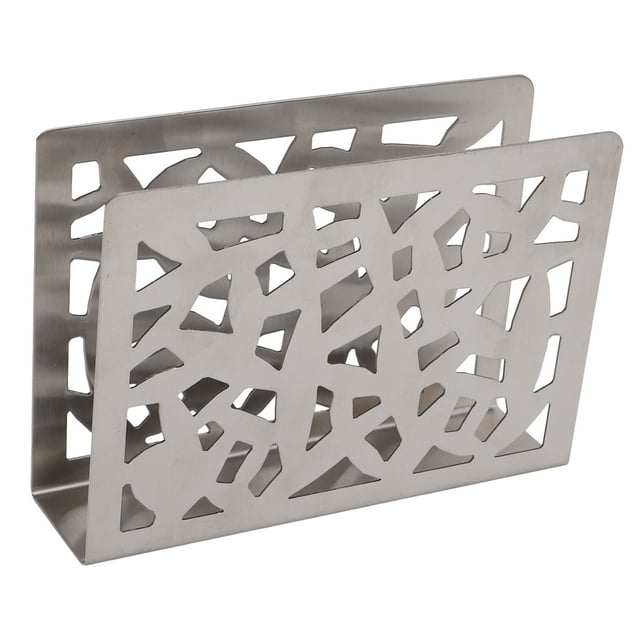 Napkin Holder, Matte Polishing Tissue Holder Table Decoration For Office For Home Silver