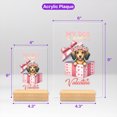 thumbnail image 5 of My Dog Is My Valentine Cute Dachshund in Gift Box Acrylic Plaque Sign Ashwood Base Wiener Dog Lover Gifts Idea Home Desk Decor - 03006, 5 of 5