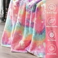 thumbnail image 6 of Sanmadrola Glow in The Dark Blanket Unicorns Throw Blanket for Couch Bed Christmas Gifts for Girl Boys Soft Fuzzy Kids Flannel Blankets for Easter Birthday Valentines Gifts, 60 x 50in, 6 of 7