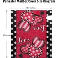 thumbnail image 2 of Valentine''s Day Love Hearts Welcome Mailbox Cover Magnetic Standard Size 21" x 19", Red Pink Polka Dots Buffalo Plaid Stripe Decorative Post Letter Box Wrap Decor Garden Yard Outdoor Decoration, 2 of 6