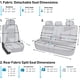 thumbnail image 2 of Juego combinado de fundas de asiento para automóvil, ajuste universal, cubierta para el volante y almohadilla para cinturón de seguridad, compatible con bolsa de aire, gris y negro, 2 of 7