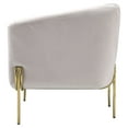 thumbnail image 3 of ACME Carlson Sloped Arm Accent Chair in Beige and Chrome, 3 of 6