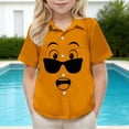 thumbnail image 6 of Piuwrlz 2 Years Boys Short polo Sleeve Toddler Funny Graphic Shirts Tops Pocket Pullover T Shirts Orange Size 2 Years, 6 of 9