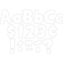 Teacher Created Resources 4" Funtastic Font Letters Combo Pack White 208 Pieces/Pack 3 Packs