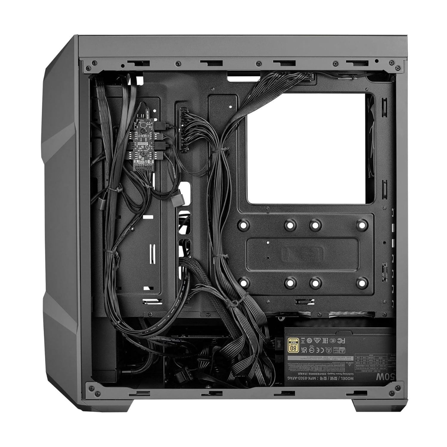 Cooler Master TD500 MAX ATX Mid-Tower Case, Custom Atmos 360 MAX AIO, GX II Gold 850W ATX 3.0 PSU, Mobius 120P ARGB PWM Fan, Type C, Two-Stage Power Connector, Pre-Routed Cable Management