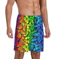 thumbnail image 2 of Fotbe Multicolored Butterflies Pajama Shorts for Men, Men's Pajama Bottoms, Sleepwear,Short Pajama Pants-Large, 2 of 9
