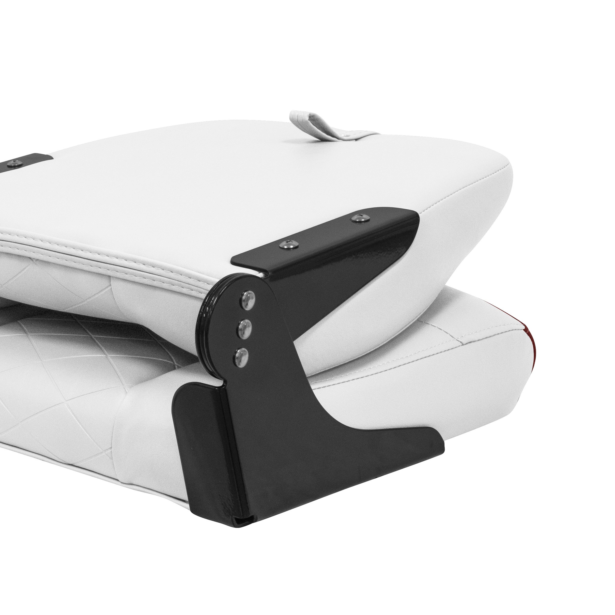 Wise DLX1461-1906 DLX Series Pontoon High Back Seat - White / Crimson Red