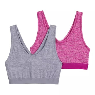 FRUIT OF THE LOOM × OPTSTUFF] 2-PACK Fruit of the Loom Women's Ultra Flex 2-pack Bralette Size 2XL, low