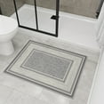 thumbnail image 2 of Ottomanson Border Indoor Doormat 2'3" x 3' - Non Slip Low Pile Area Rug for Entryway, Light Gray, 2 of 11