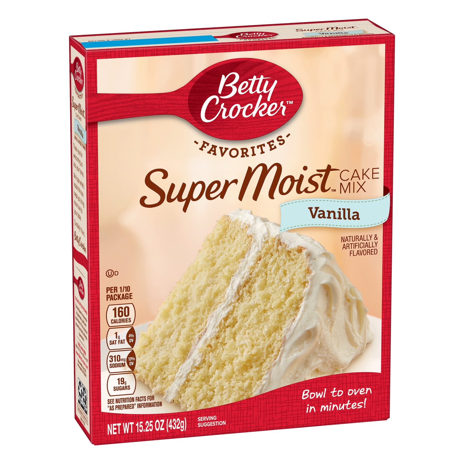 (6 pack) Betty Crocker Super Moist Vanilla Cake Mix, 15.25 ...