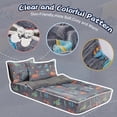 thumbnail image 4 of Btargot Dinosaur Zipper Comforter Twin for Boys Plush Dino Pattern Glow-in-the-Dark Comforter Set, 4 of 12