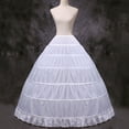 thumbnail image 3 of Women Floor-Length Full A-Line Crinoline 6 Hoop Bridal Wedding Dress Slip Petticoat Gown Long Skirt Underskirt, 3 of 8