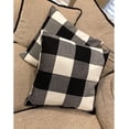 thumbnail image 5 of Ryan; Outdoor Farmhouse Buffalo Plaids Throw Pillow Covers 18x18 Set of 2 Black White Decorative Classroom Front Porch Classic Decor Retro Boho Cushion Cases Fall Home Rustic Check for Couch Patio, 5 of 8