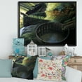 thumbnail image 2 of Designart 'Old Watermill In Green Nature Landscape' Lake House Framed Canvas Wall Art Print, 2 of 5