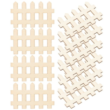 100 Pcs Gate Panel Wooden Hollow Chips Blank Painting DIY Home Decoration