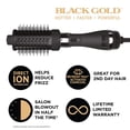 thumbnail image 6 of Hot Tools Professional Black Gold Blowout Hot Air Brush (Small Barrel) with Nano Titanium Ceramic with Safe Cool Tip, 6 of 6