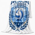 thumbnail image 2 of Volleyball Tournament Emblem Laurel Crown, Dramatic Artistic Scene, Warm Flannel Blanket for Living Room and Bedroom, Art Lovers Housewarming Gift, Artistic Home Decor, 2 of 9