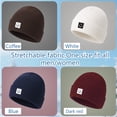 thumbnail image 3 of Bocaoying 4 Pack Beanie Hats for Men Women, Unisex Knitted Hat with Smile Face, Soft Warm Winter Thick Cuffed Knit Hat for Gifts, 3 of 8