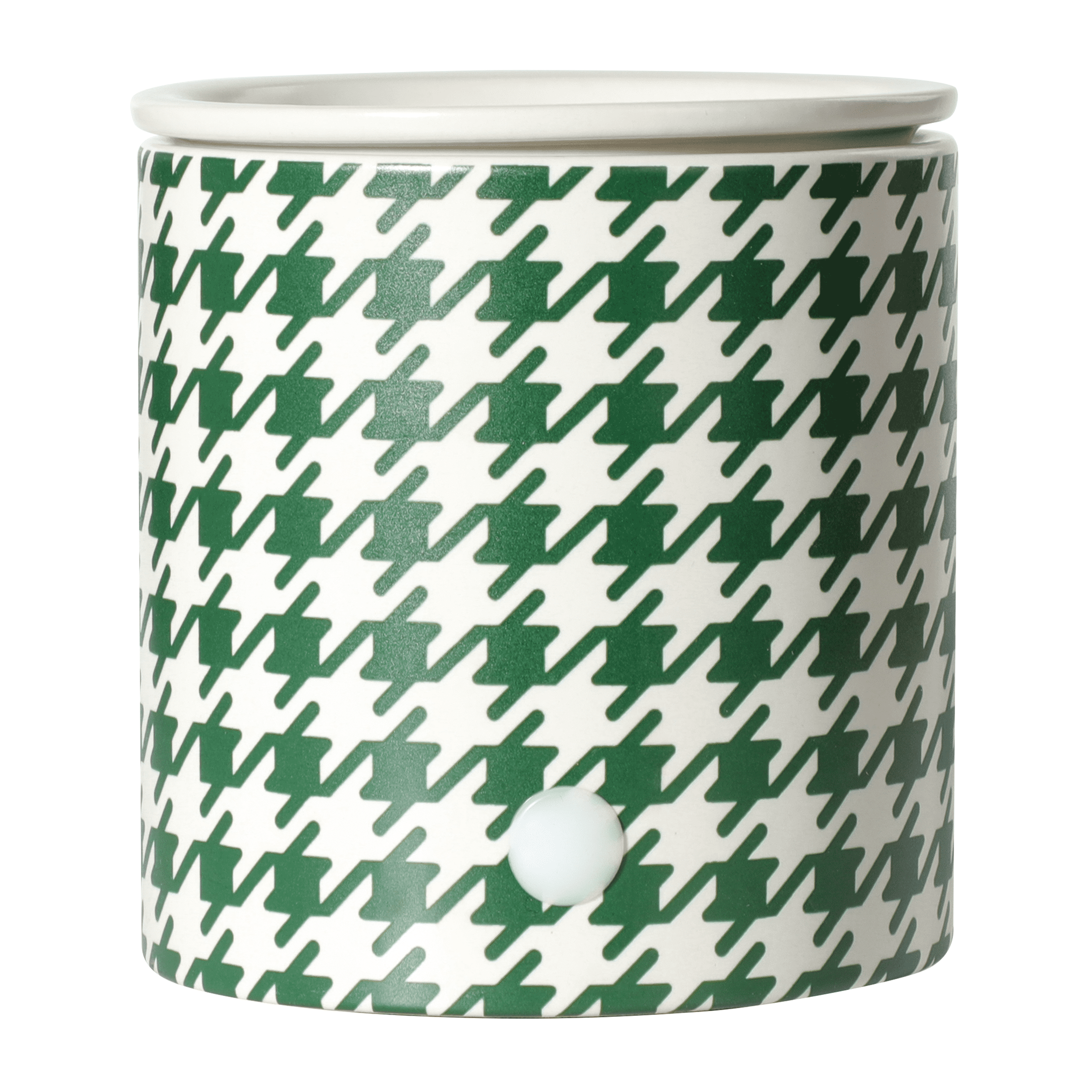 Mainstays Green Houndstooth Full Size Ceramic Fragrance Wax Melt Warmer