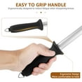 thumbnail image 2 of Diamond Sharpening Steel Solid Carbide Sharpener Portable Diamond Knife Sharpener Rod Stick Safe Diamond Honing Steel Efficient Knife Sharpening Rod for Honing Knife Blades, 2 of 10