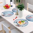 thumbnail image 6 of Coolnut Christmas Green Gnome Placemats Set of 1 Non-Slip Heat Resistant Dining Table Place Mats Washable Kitchen PVC Weave Table Mats Home Decor Gifts, 6 of 7