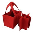 thumbnail image 3 of Inteprter Regalo para los amantes del vino Bolso protector del vino de la cerveza de la capacidad grande de la bolsa del vino del fieltro Almacenamiento y organización del hogar Rojo, 3 of 6