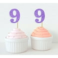 thumbnail image 5 of Darling Souvenir, Number 9 Birthday Year Cupcake Toppers, Birthday/ Anniversary Party Dessert Decorations - Pack Of 20, 5 of 6