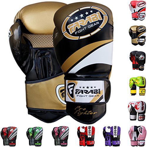 Farabi Force Boxing Gloves Sparring Training Punching Real Leather Gloves 