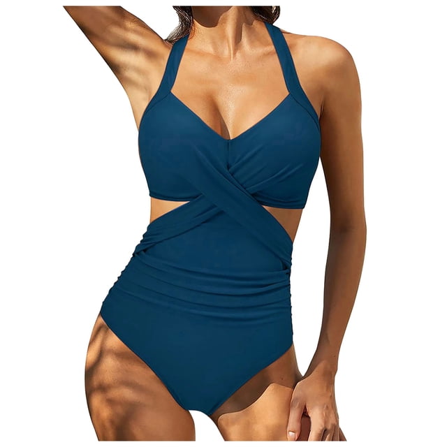 MKLEKYY Trajes De Baño Mujer Dos Piezas Women'S Strap Swimsuit