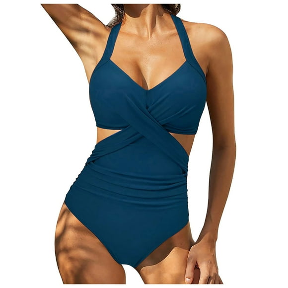 MKLEKYY Trajes De Baño Mujer Dos Piezas Women'S Strap Swimsuit