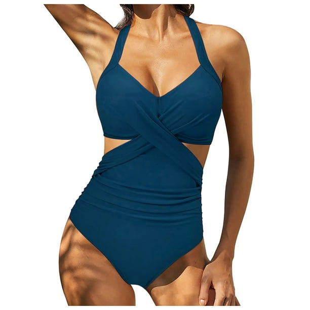 MKLEKYY Trajes De Baño Mujer Dos Piezas Women'S Strap Swimsuit