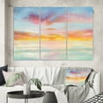 thumbnail image 2 of Designart - Nuages Roses et Bleus Pastel - Art Mural sur Toile Premium Traditionnel, 2 of 2