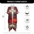 thumbnail image 6 of DISNIMO Aztec Horse Print Womens Kimono Cardigan Swimsuit Coverups Summer Casual Fashion Beach Cover Up Open Front Long Swimwear Cover up, 6 of 6