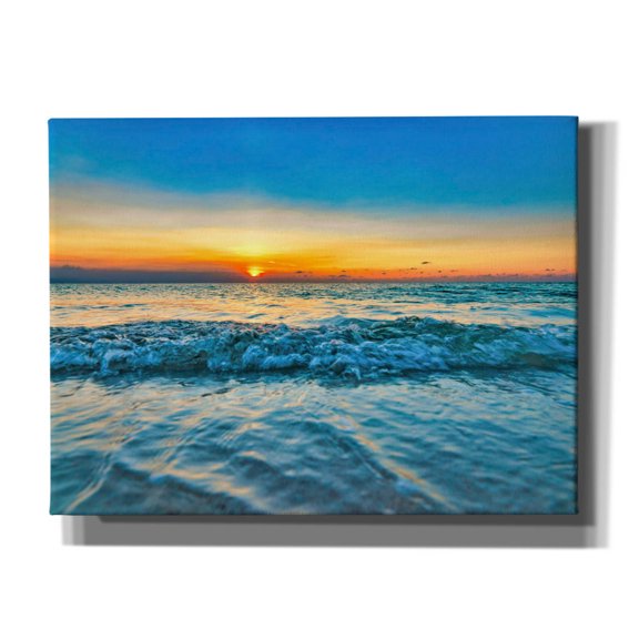 Epic Graffiti 'Calm Aruba Blue' by Mark A Paulda, Canvas Wall Art, 16"x12"