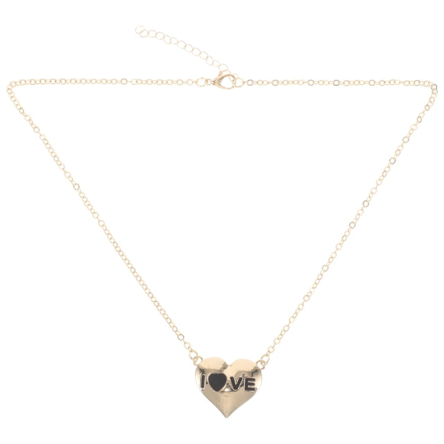 Delicado collar con colgante de corazón para mujer, minimalista, con cadena de aleación de zinc, ideal para combinar con otras prendas y para uso diario