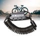 thumbnail image 3 of Candado antirrobo portátil para ciclismo, con combinación de resorte y cable, reiniciable, con código de seguridad de 3 dígitos, para equipaje de viaje, casco y contraseña (negro), 3 of 5
