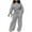 Gray 2 pieces sets, variant on Womens Sweatsuits Set Holiday Usmixi Lounge Sets for Women Long Sleeve Off Shoulder Pullover and Drawstring Elastic Waist Pant 2 Pieces Outfit Casual Solid Pocket Tracksuit Sets Up to 65% off
