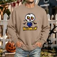 thumbnail image 2 of Men Halloween Sweatshirt Pumpkin Ghost Printed Casual Long Sleeve Spooky Pullover Sweatshirt New Fashion Comfy Shirts Camel XXL, 2 of 5