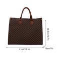 thumbnail image 2 of HUISZJ Retro Shoulder Bag, Large PU Leather Capacity Coffee Handbag, Vintage Shoulder Bag for Travel Commute Work (A), 2 of 7