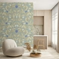 thumbnail image 3 of Idea4wall 2pcs Classic Floral Pattern Elegant Botanical Soft Blue and Beige Tones Wall Murals, Not Peel and Stick, Non-Woven Wallpaper Large Wall Decoration for Rooms, 48"x96", 3 of 5