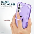 thumbnail image 5 of Samsung Galaxy S22 Plus Case with Ring Kickstand, Galaxy S22+ Case, Dteck Rugged Shockproof Anti-Drop Heavy Duty Protection, Rotating Ring Stand Fit Magnetic Car Mount Phone Case, Purple, 5 of 8