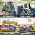 thumbnail image 7 of Wobogo Mermaid Scales Flannel Fleece Bed Blanket as Bedspread Coverlet Sofa blankets (80x60in) Soft Lightweight Warm and Cozy, 7 of 7
