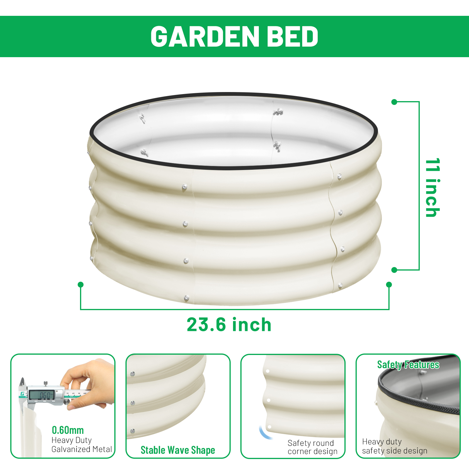 NUGRIART 3-Pack Galvanized Steel Raised Garden Beds, 2x2 Feet photo 4