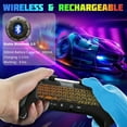thumbnail image 5 of TiMOVO Multi-Color RGB Backlight Keyboard for PS5 Controller, Wireless Keypad Chatpad for PlayStation 5 Controller, Mini PS5 Game Keyboard Built-in Speaker with 3.5mm Audio Jack, Black, 5 of 10