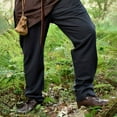 thumbnail image 3 of Mythrojan Black Renaissance Canvas LARP Cosplay Pants Viking Knight Medieval Adult Pirate Costume Trousers XL, 3 of 5